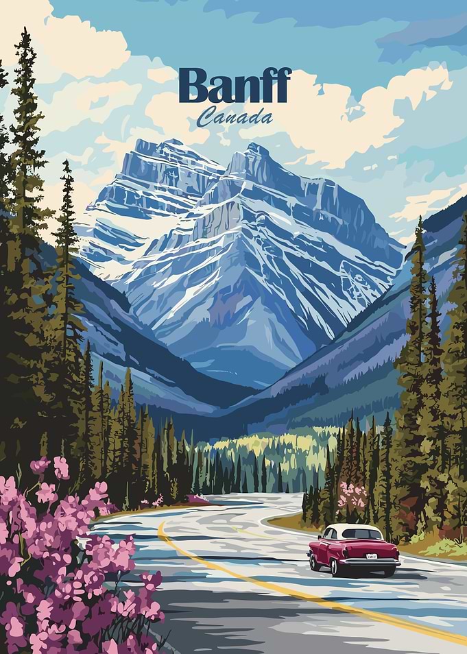 Banff Canada Travel Poster
