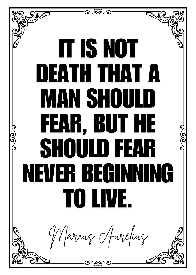 Marcus Aurelius Quote Poster