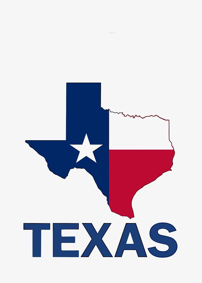 Texas State Flag Map