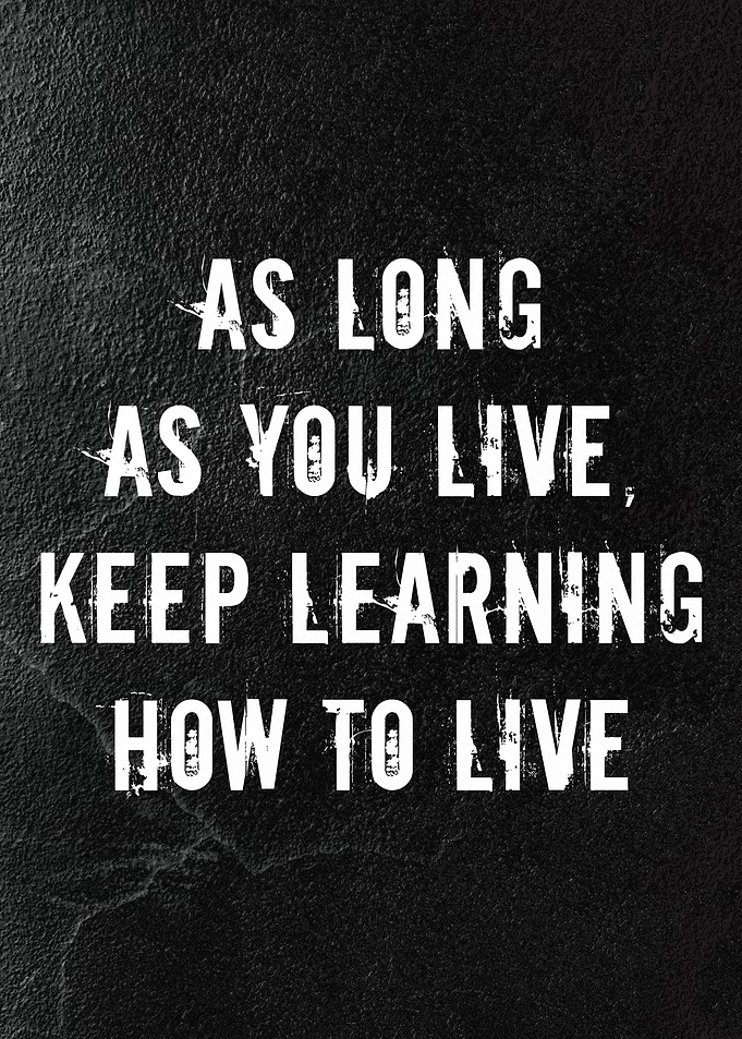 Inspirational Quote on Textured Black Background