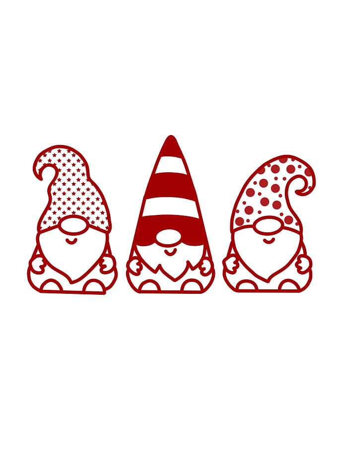 Three Red Gnomes