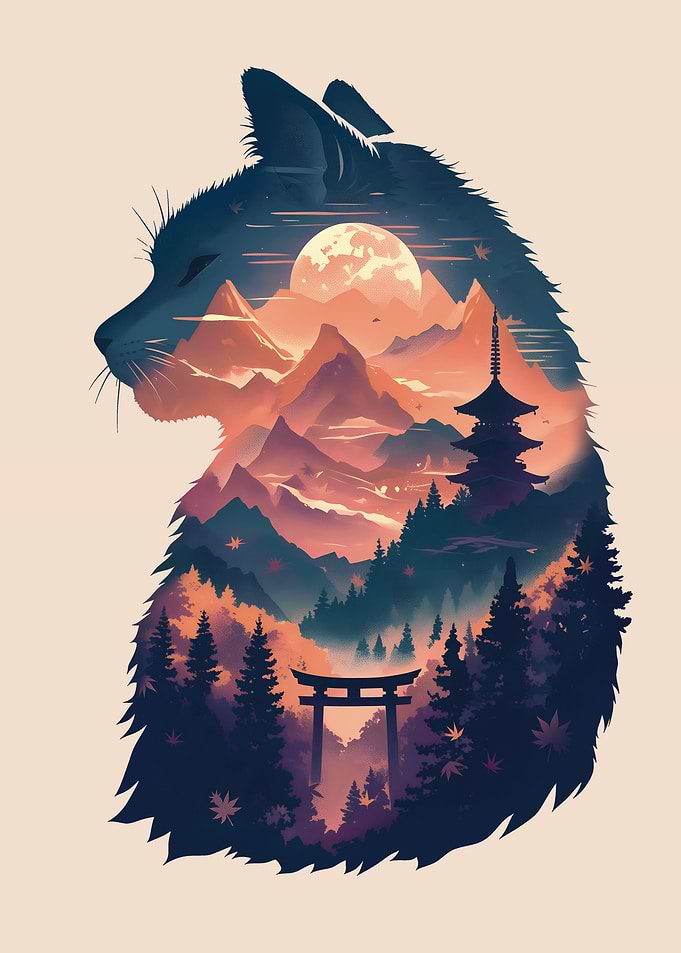 Nature Art Cat