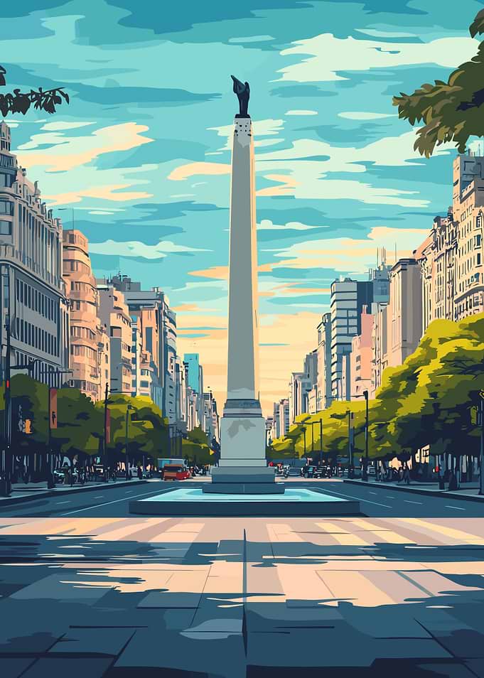 Obelisco de Buenos Aires Illustration