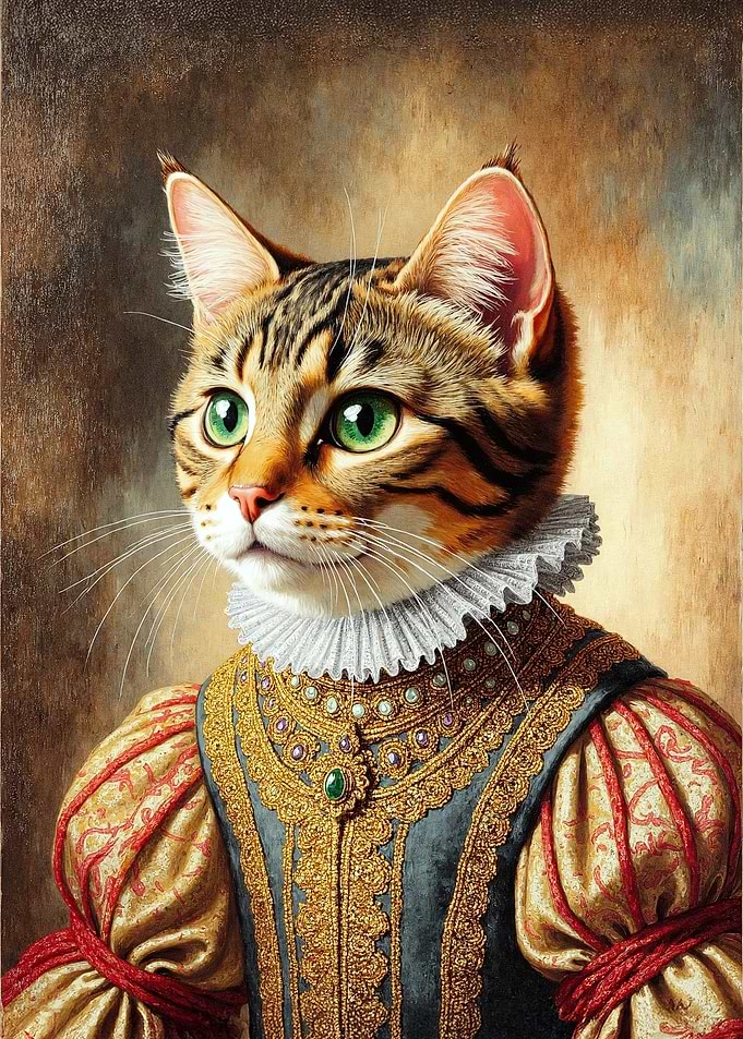 Regal Cat Portrait