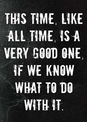 Inspirational Time Quote on Black Texture