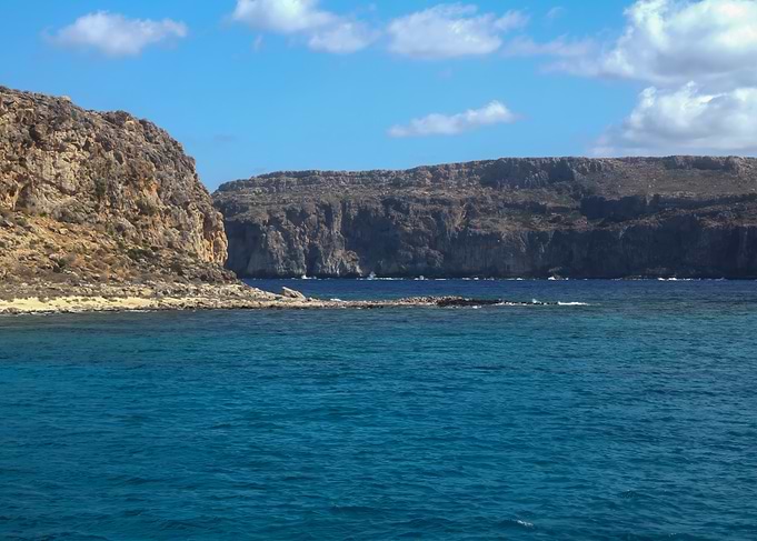 Coastal Landscape with Cliffs and Sea - Greece
