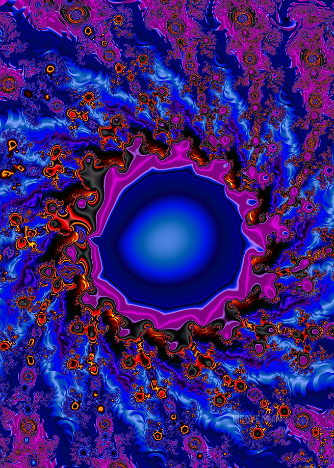 'Cosmic Egg' Abstract Fractal Art Poster