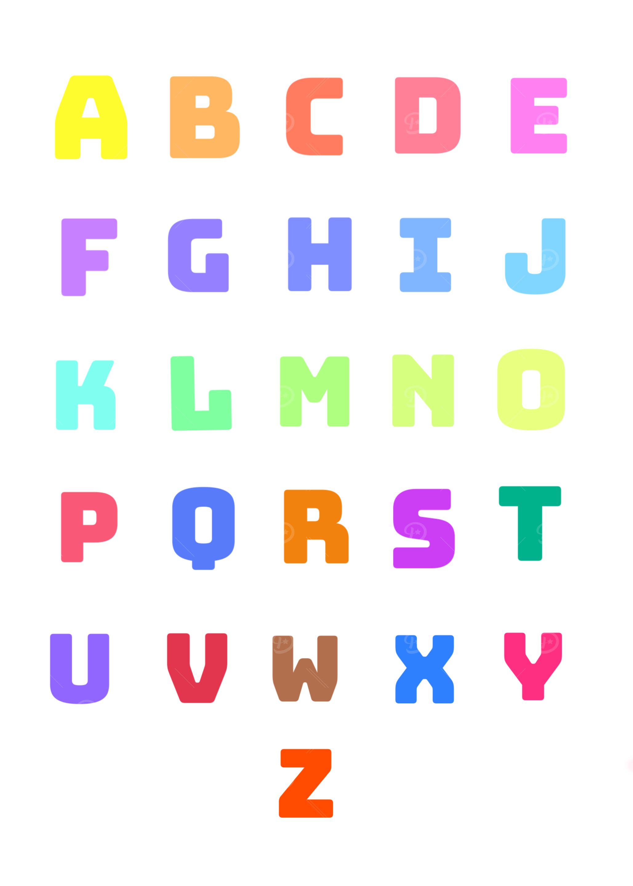 Colorful Alphabet Letters