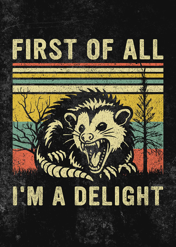 First of All, I'm a Delight - opossum