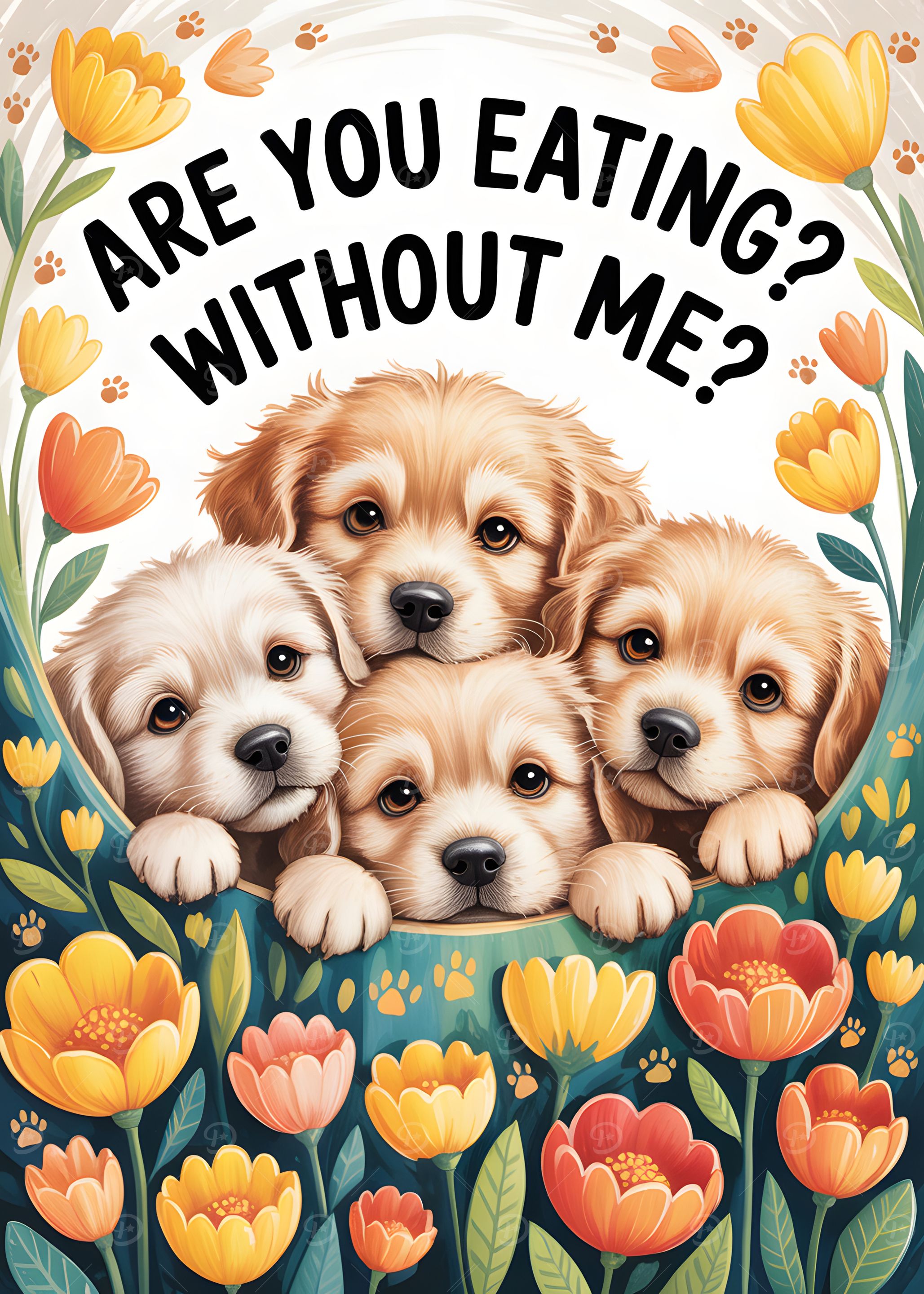Springtime Snack Patrol: Hungry Dogs in Bloom