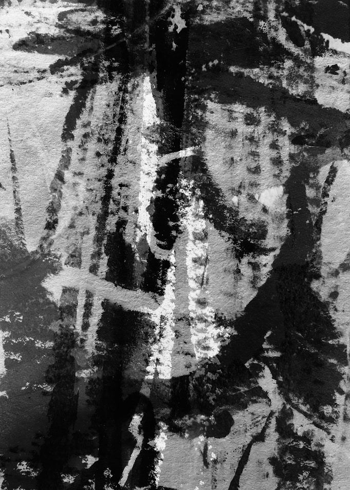 Abstract Black and White Painting