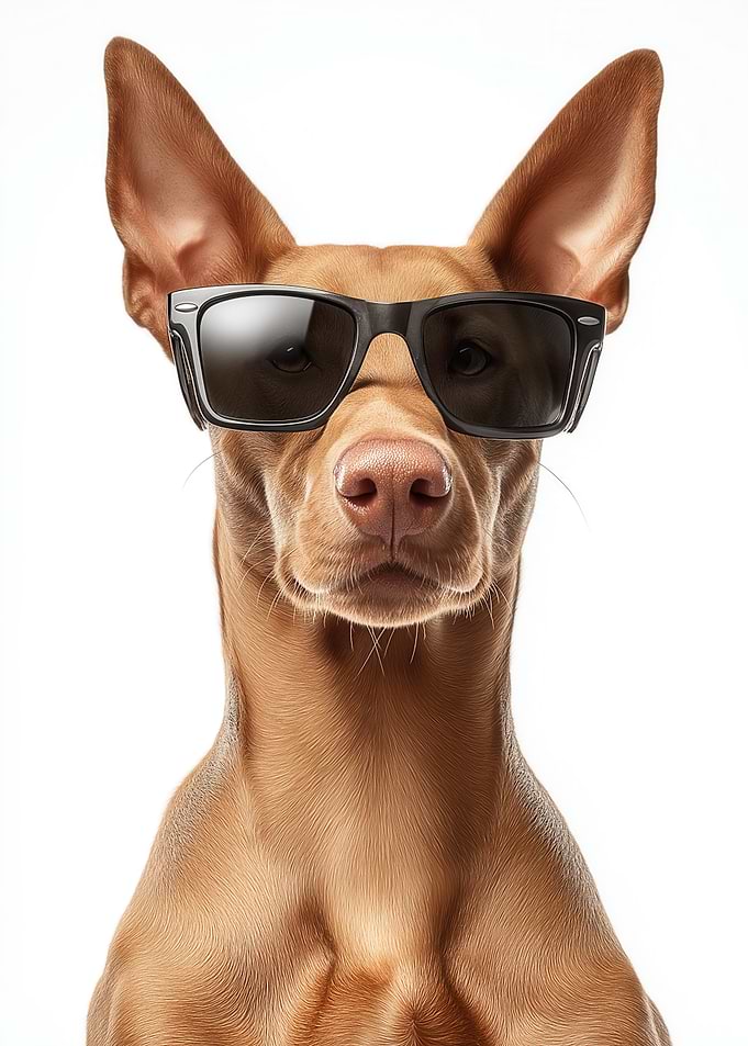 Cool Cirnechi dell’Etna Dog with Sunglasses Portrait