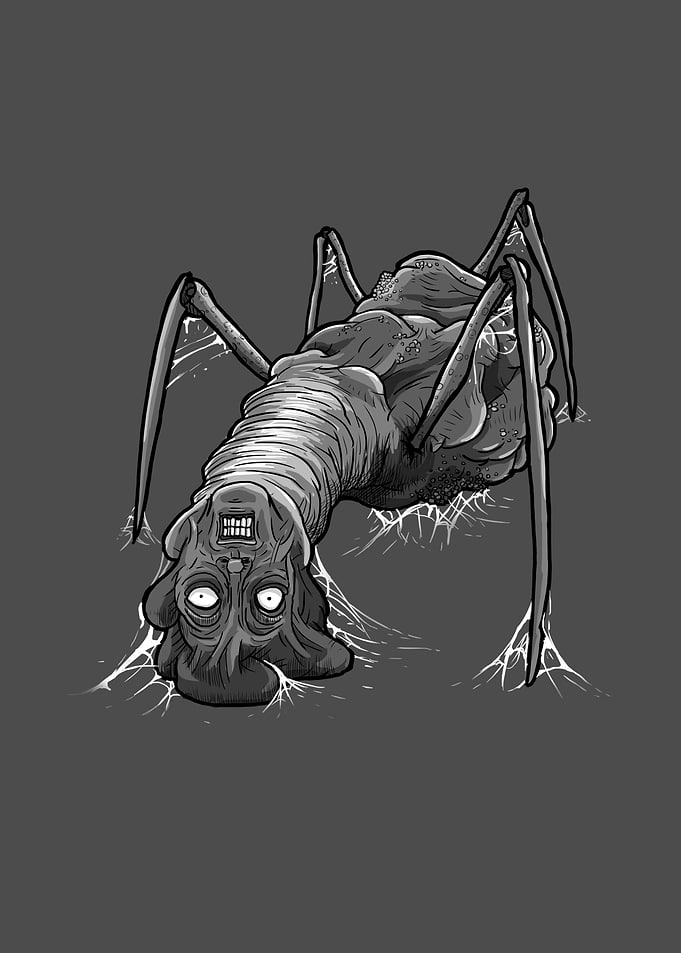 Creepy Spider Monster Illustration