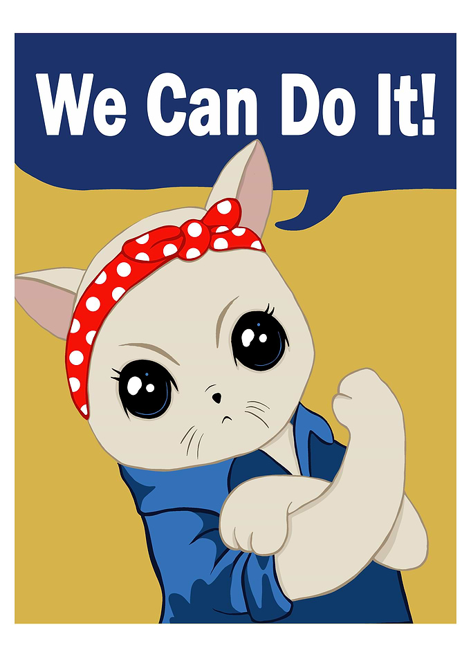 We Can Do It! Cat Parody