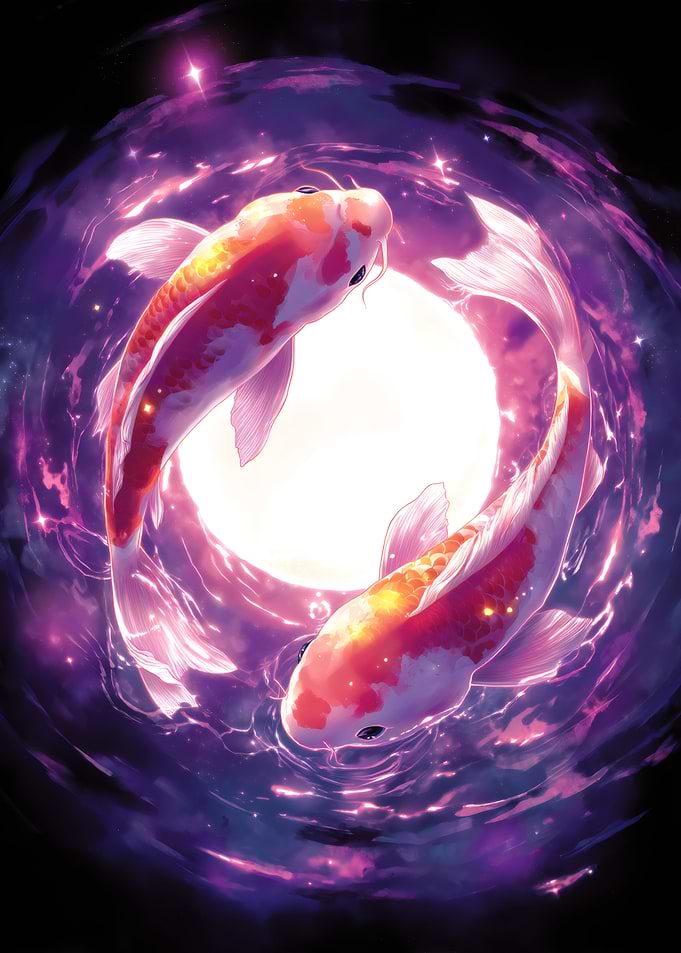 Koi Fish in Celestial Waters