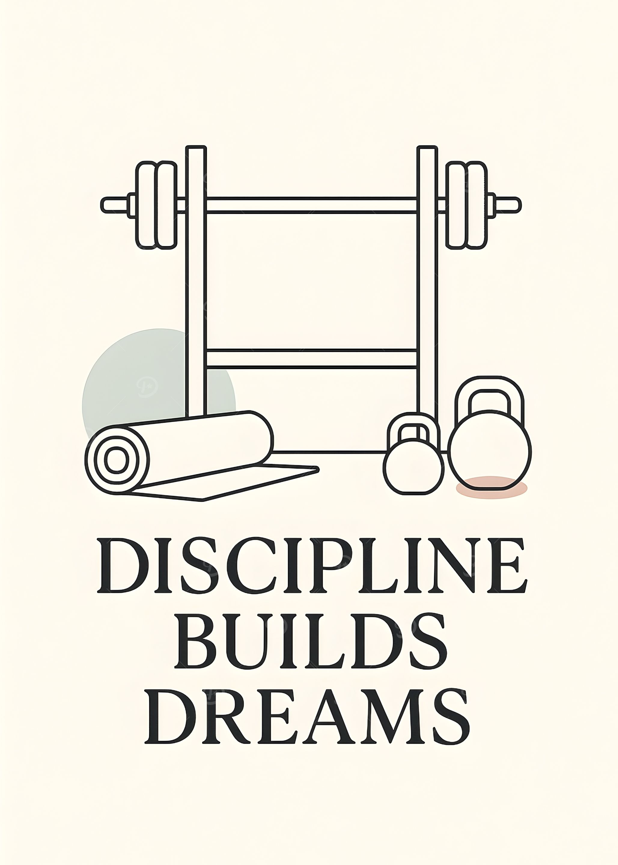 Discipline Builds Dreams Gym Art