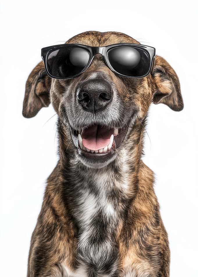 Cool Plott Hound Dog with Sunglasses