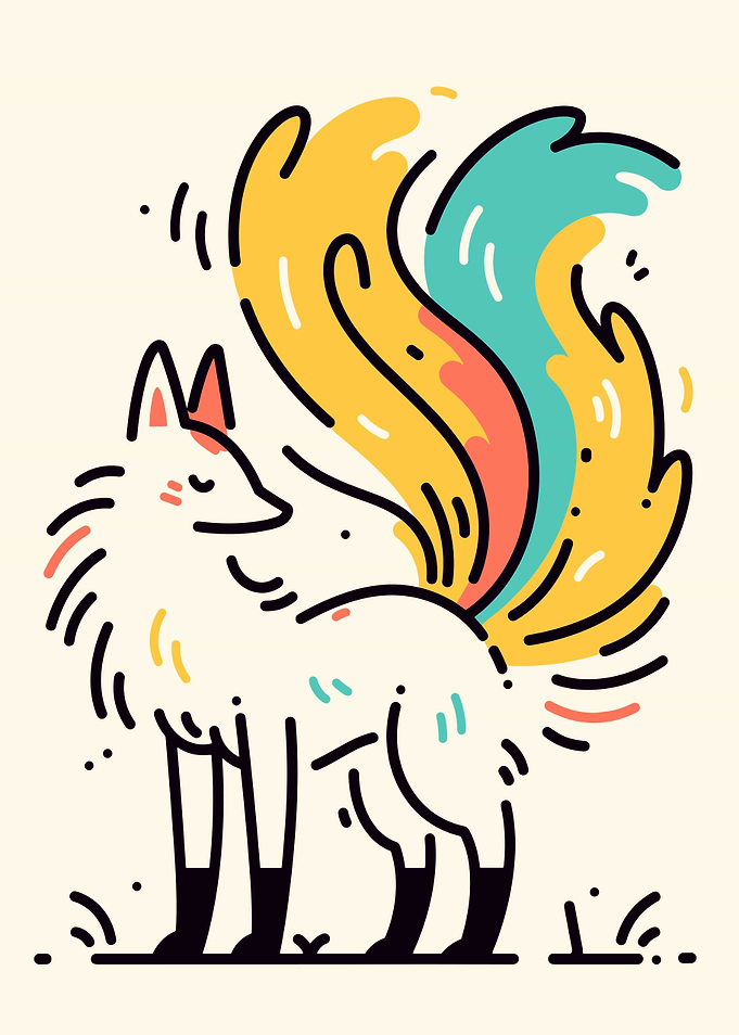 Nine-tailed Fox Illustration