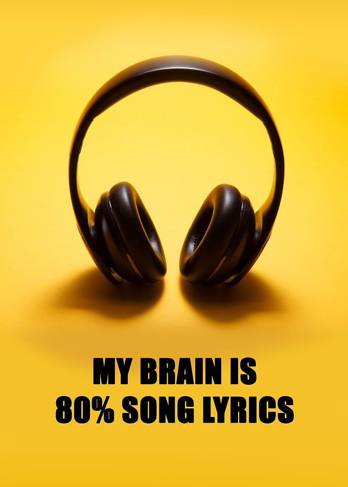 Headphones and Song Lyrics