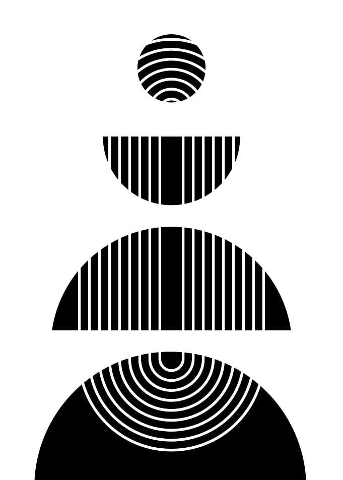 Black and White Geometric Abstraction