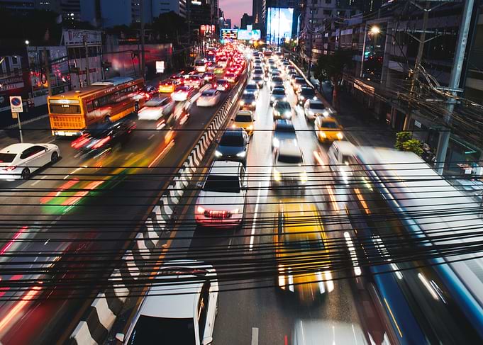 City Traffic at Dusk