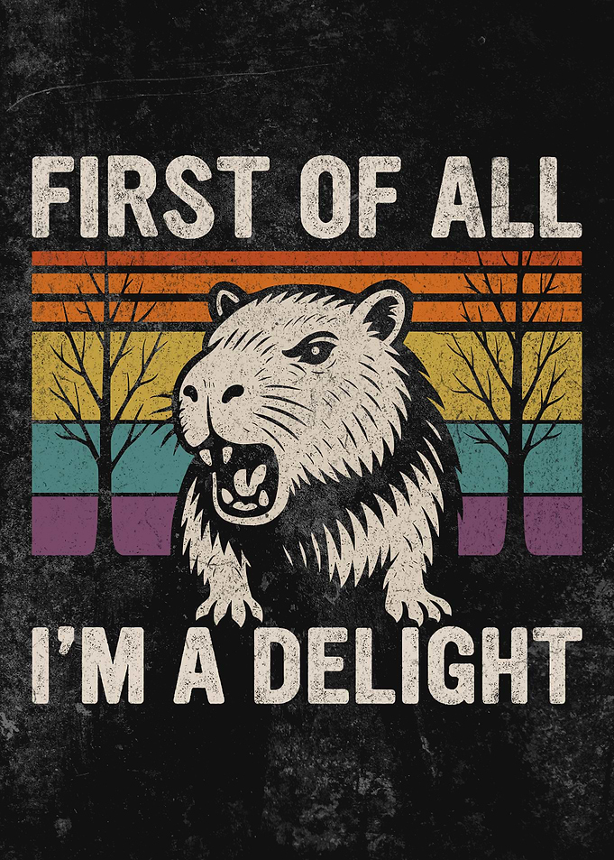 First of All, I'm a Delight Capybara