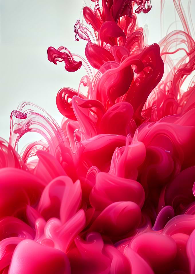 Abstract Pink Ink Cloud