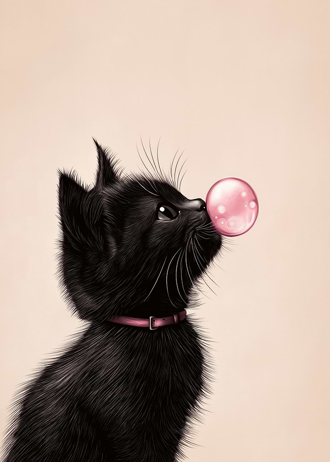 Cute Kitty Cat Bubble