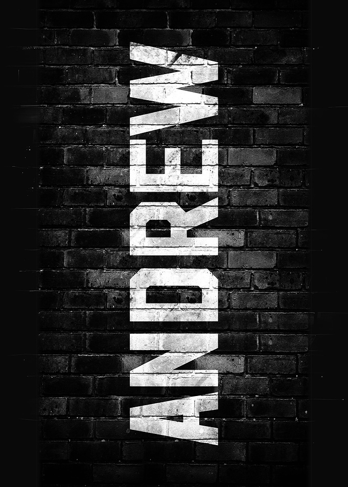 Andrew Name on Brick Wall