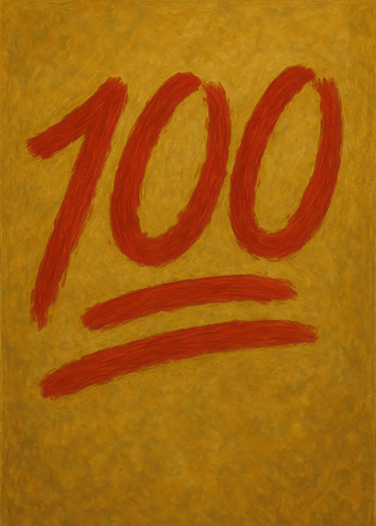 100 Points Emoji Art