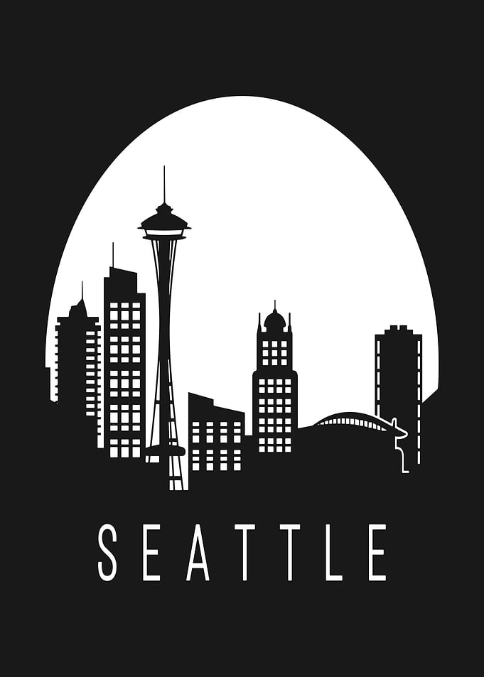 Seattle Skyline Silhouette