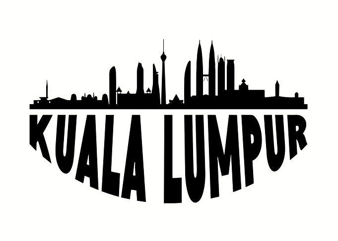Kuala Lumpur Skyline Silhouette
