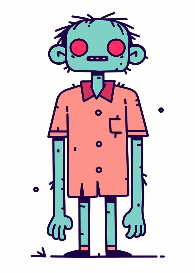 Cartoon Zombie Character Illustration