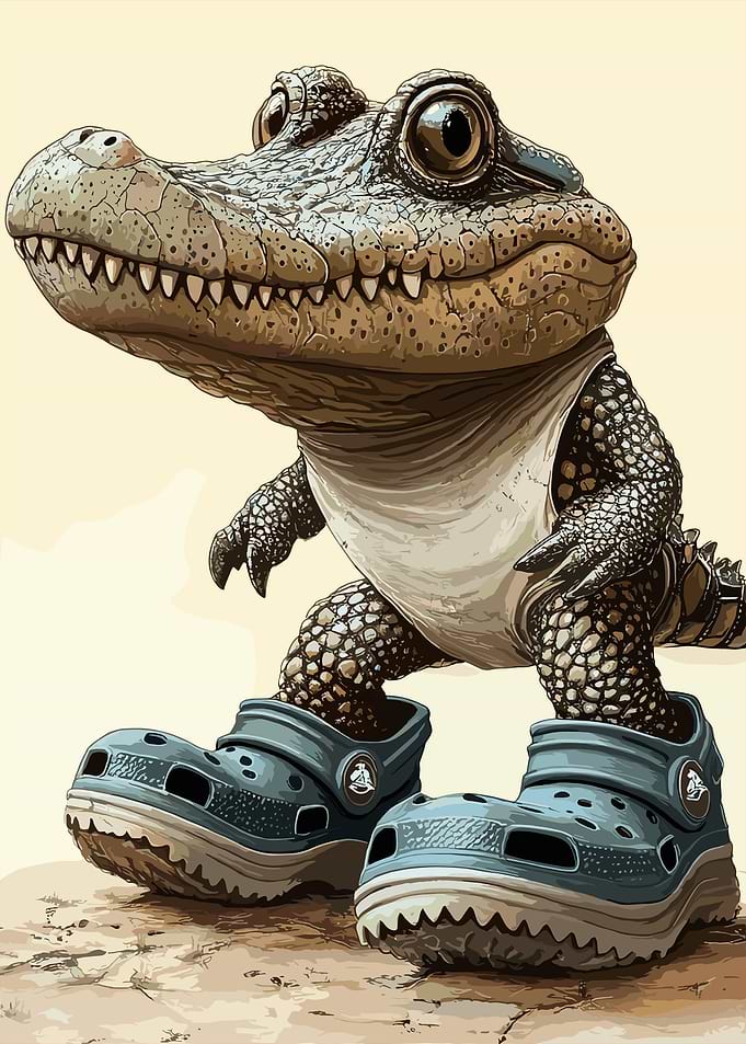 Alligator in Crocs