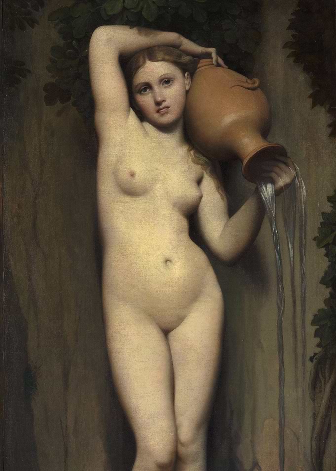 Nude Woman with Pitcher Painting