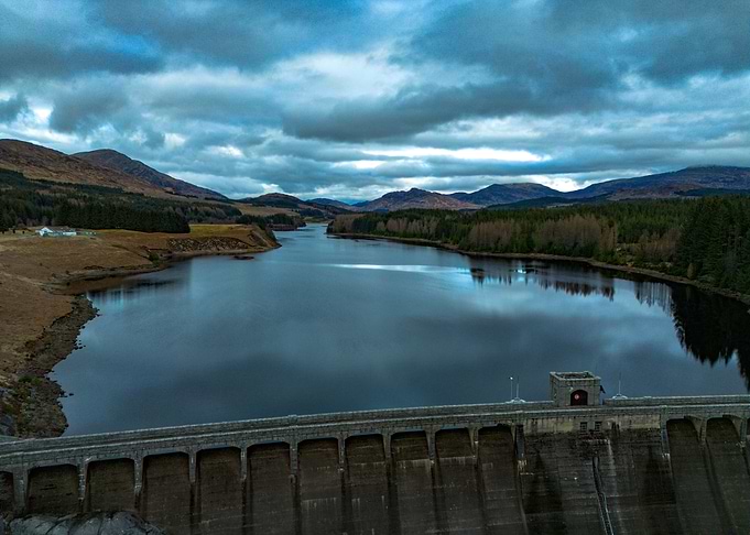Dam and Reservoir Landscape