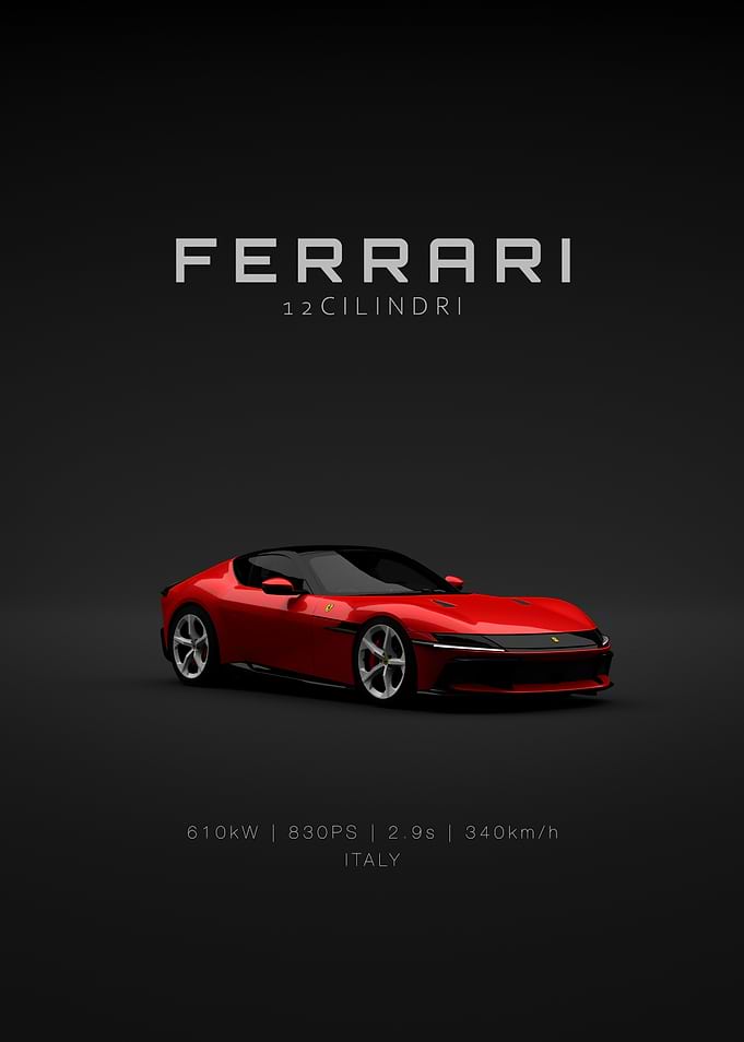 Specs 2025 Ferrari 12Cilindri Red Front
