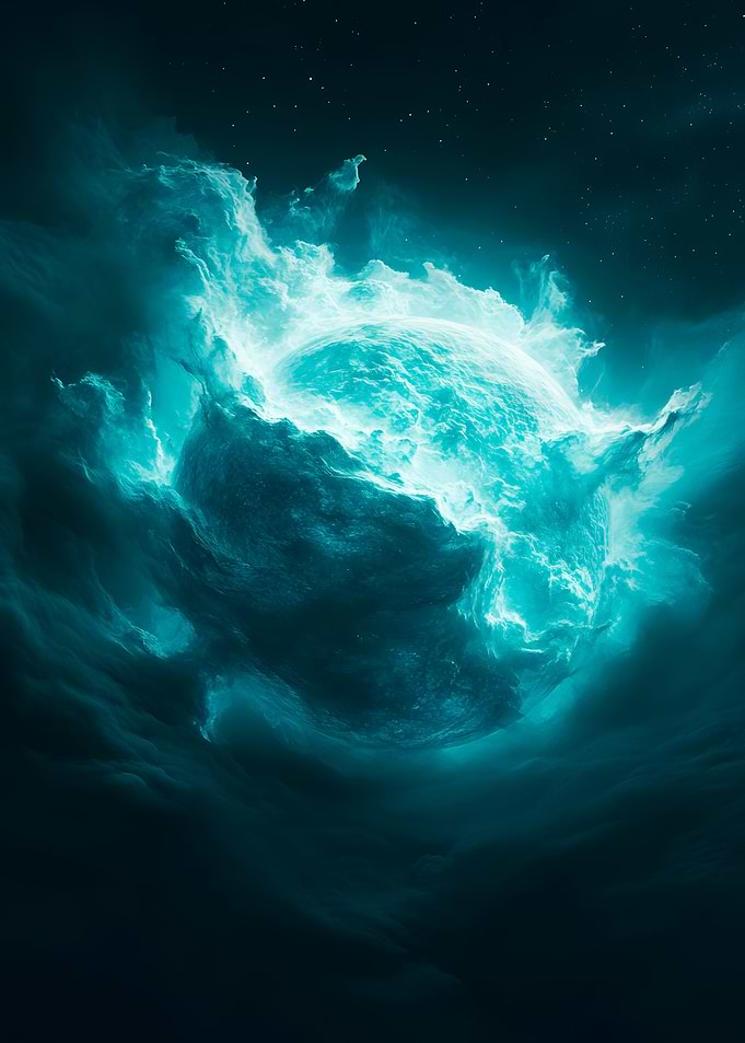 Teal Nebula Explosion