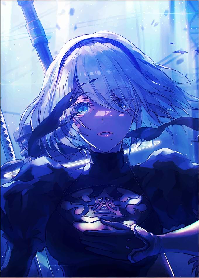 2B Nier Automata Digital Art