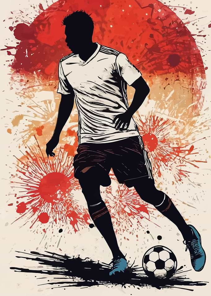 Dynamic Soccer Player Illustration
