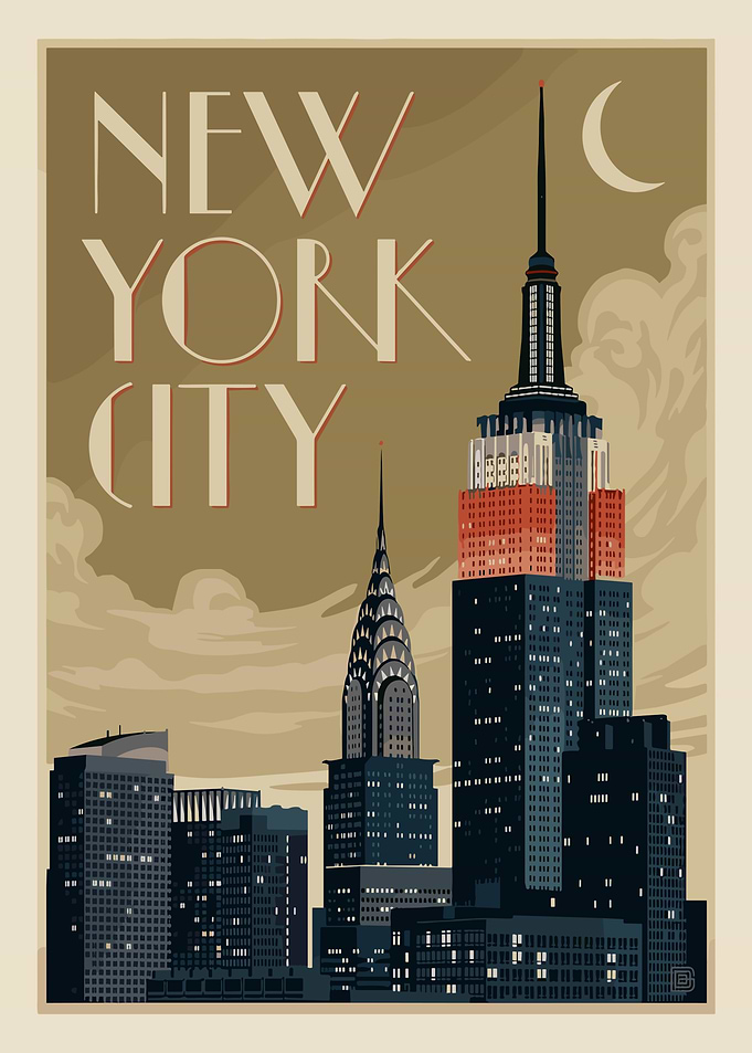 New York City Art Deco Poster