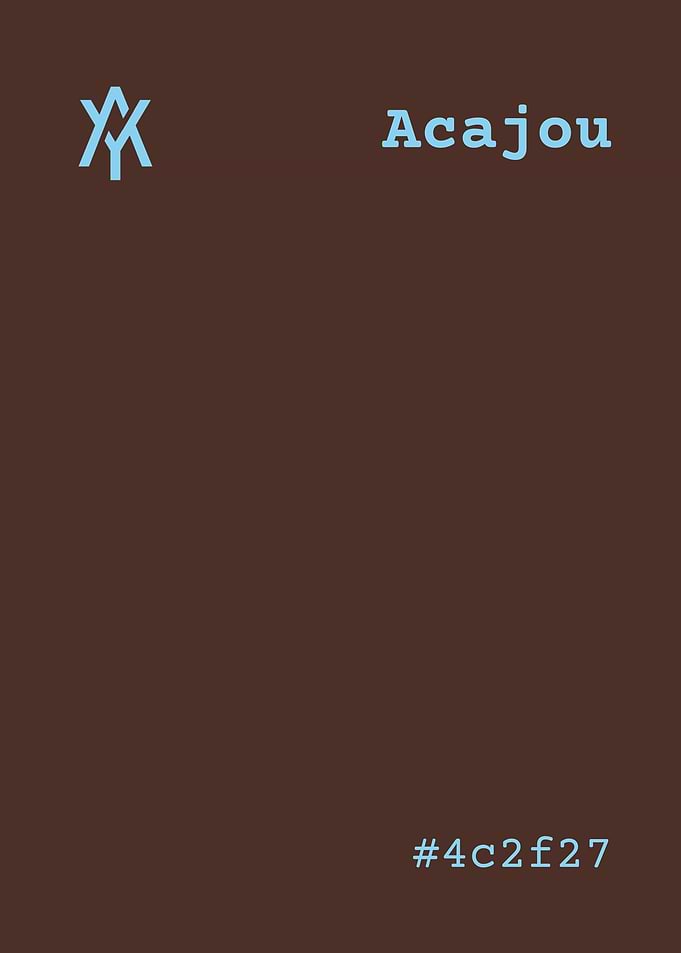 Acajou color swatch with code