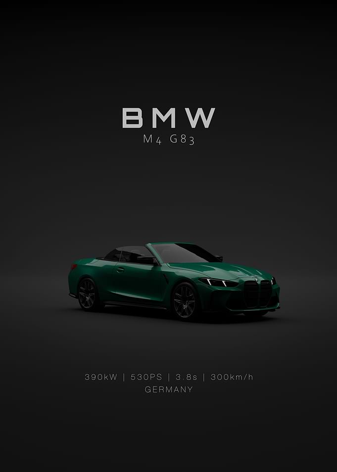 Front Specs BMW M4 Convertible 2025 G83 Green