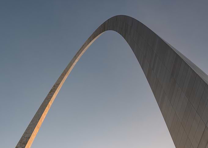 Sunrise on the St Louis Arch