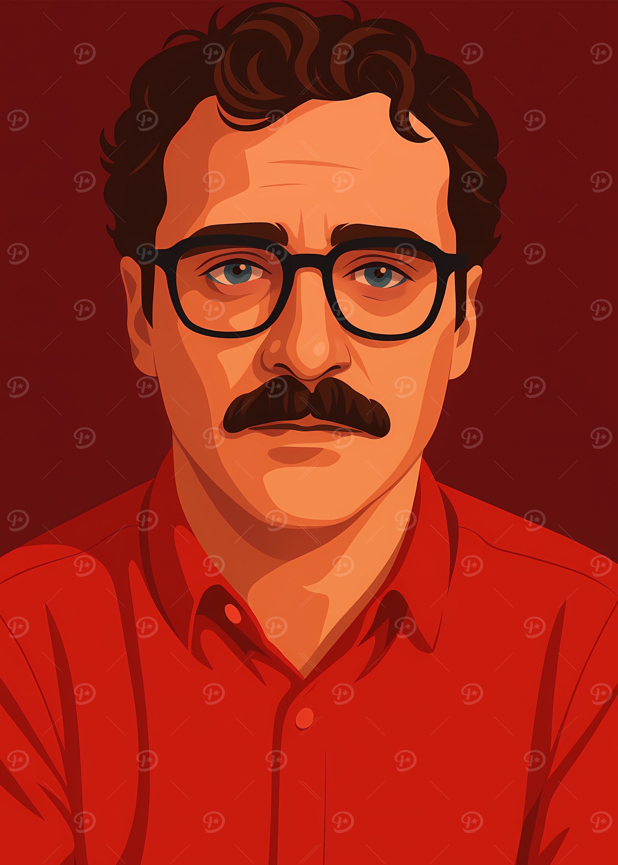 Joaquin Phoenix Portrait in Pixel Art