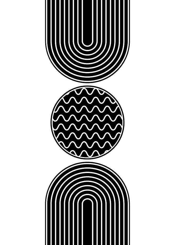 Black and White Geometric Abstraction