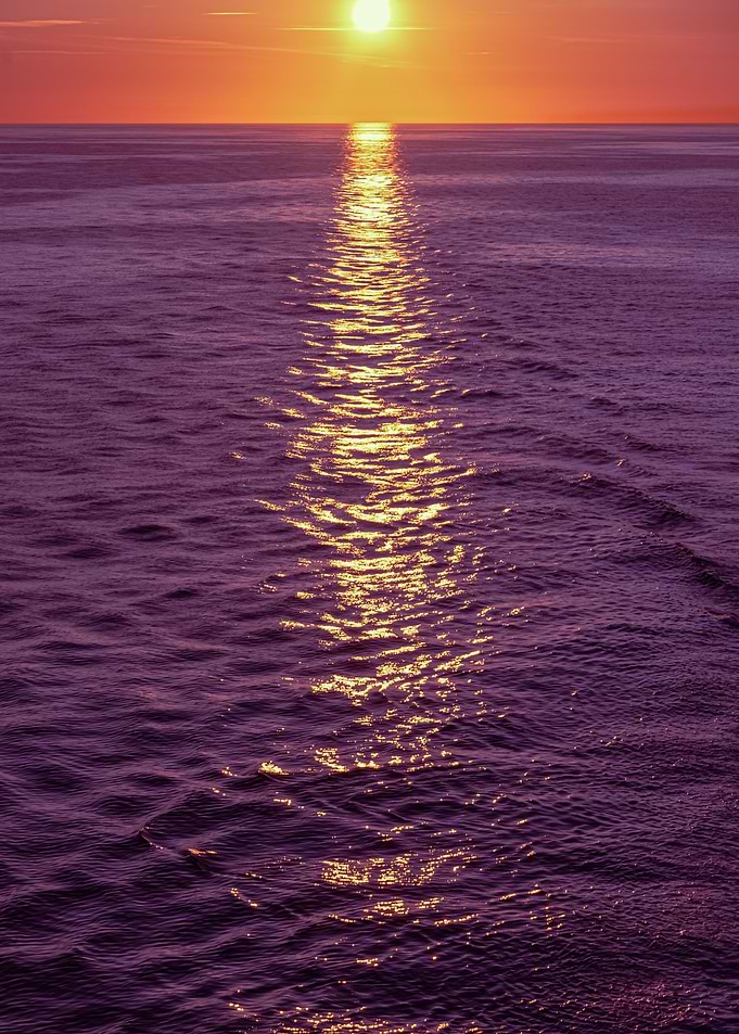 Sunset over the ocean