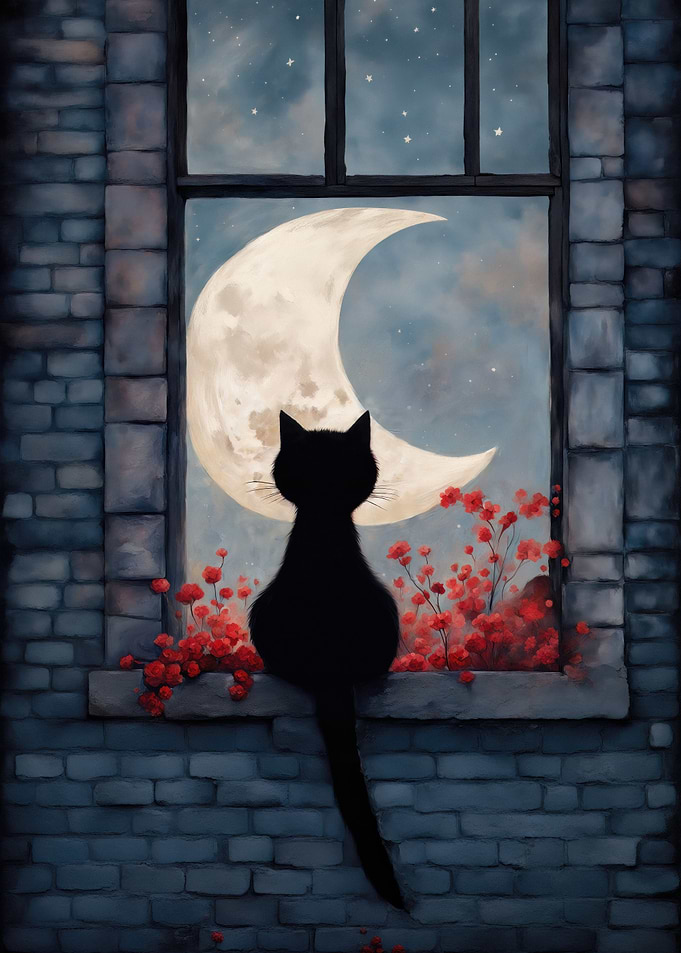 the moon and the cat