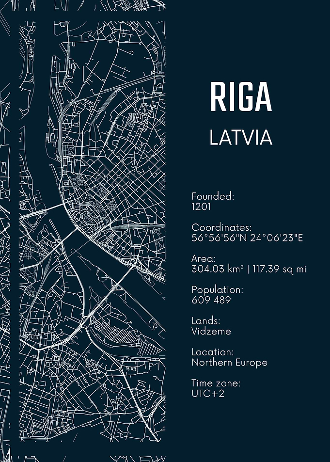 Riga, Latvia City Map