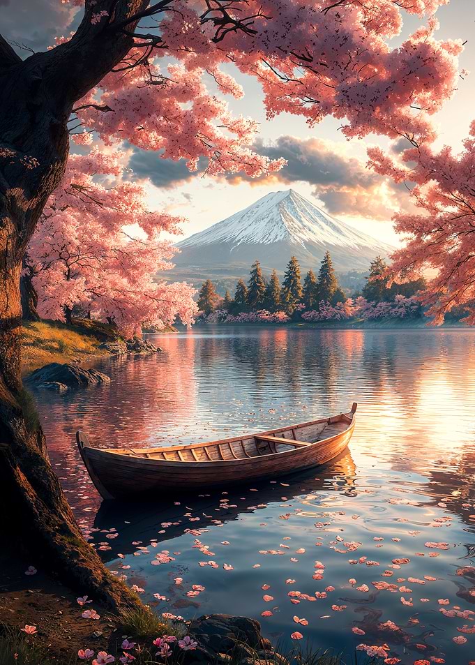 japan mount fuji sakura